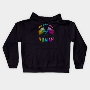 We are all human Kids Hoodie